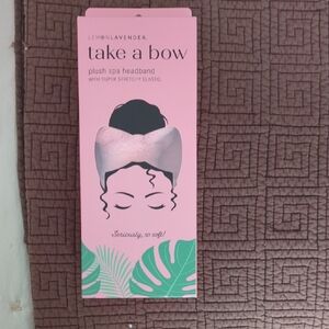 Lemon Lavender Pink Plush Spa Headband